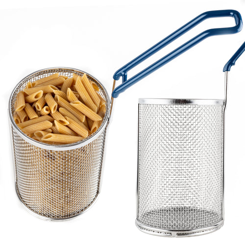 1 Pack Stainless Steel Pasta Basket Food Strainer Insert with Handle