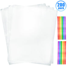 Load image into Gallery viewer, Medium Clear Treat Bags with Ties Cookie Bags 8x10 IN Bakery Bag 200pk
