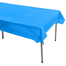 Load image into Gallery viewer, Blue Plastic Tablecloths - 54 x 108 IN Disposable Table Covers, 12pk
