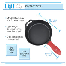 Load image into Gallery viewer, Cast Iron Skillet with Silicone Handle Cover 10in Cookware Frying Pan
