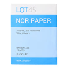 Load image into Gallery viewer, Carbonless Copy Paper 8.5x11in NCR Paper 2 Part Printer Paper 250 Sets

