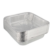 Load image into Gallery viewer, Aluminum Catering Pan 8 x 8in 20pk - Disposable Foil Pans for Catering
