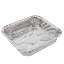 Load image into Gallery viewer, Aluminum Catering Pan 8 x 8in 50pk - Disposable Foil Pans for Catering
