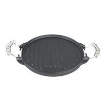 Load image into Gallery viewer, Cast Iron Grill Pan 10in 2-Sided Cast Iron Grill Pans for Stove Tops
