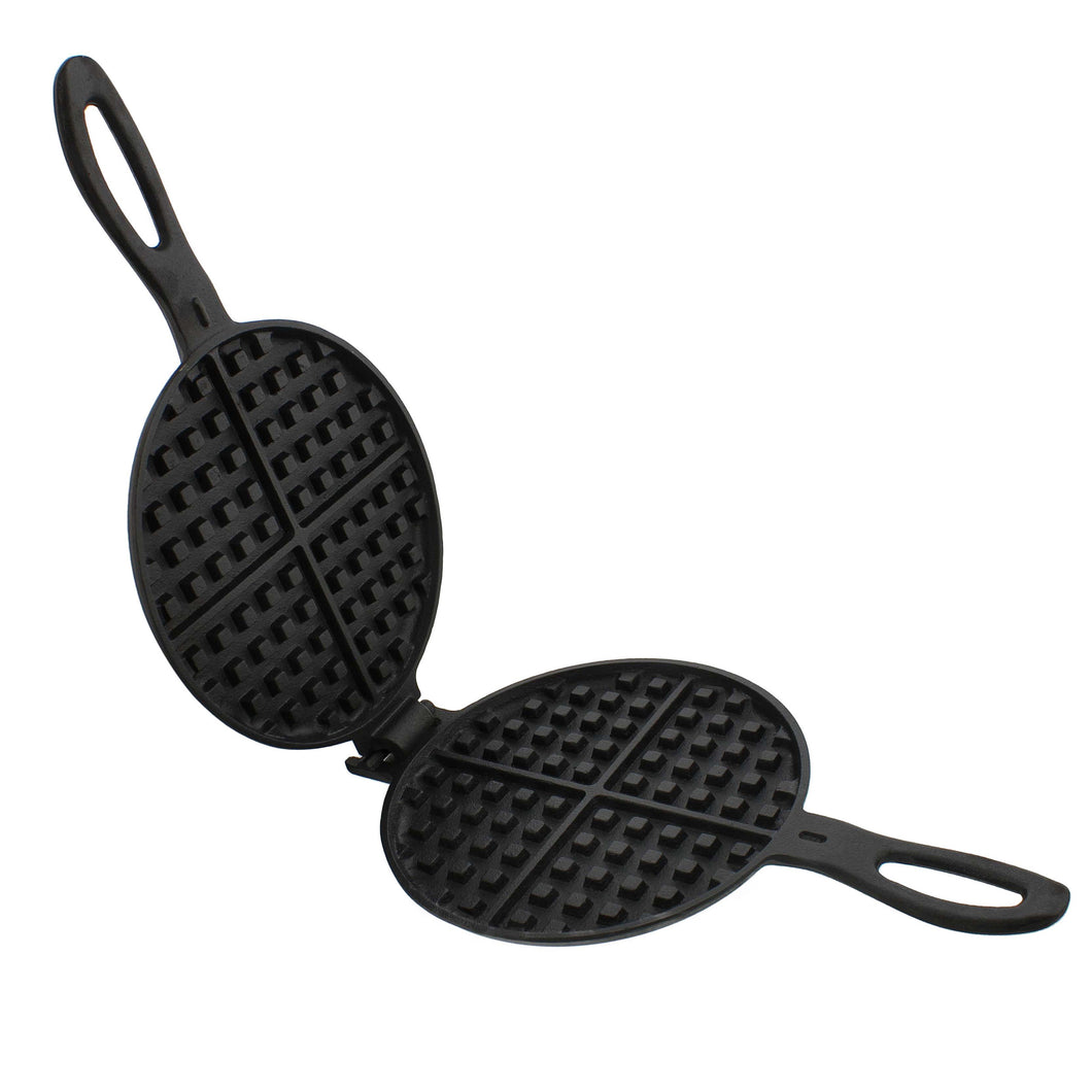 Cast Iron Waffle Maker Pan 6in Stove Top Waffle Iron for Cooking