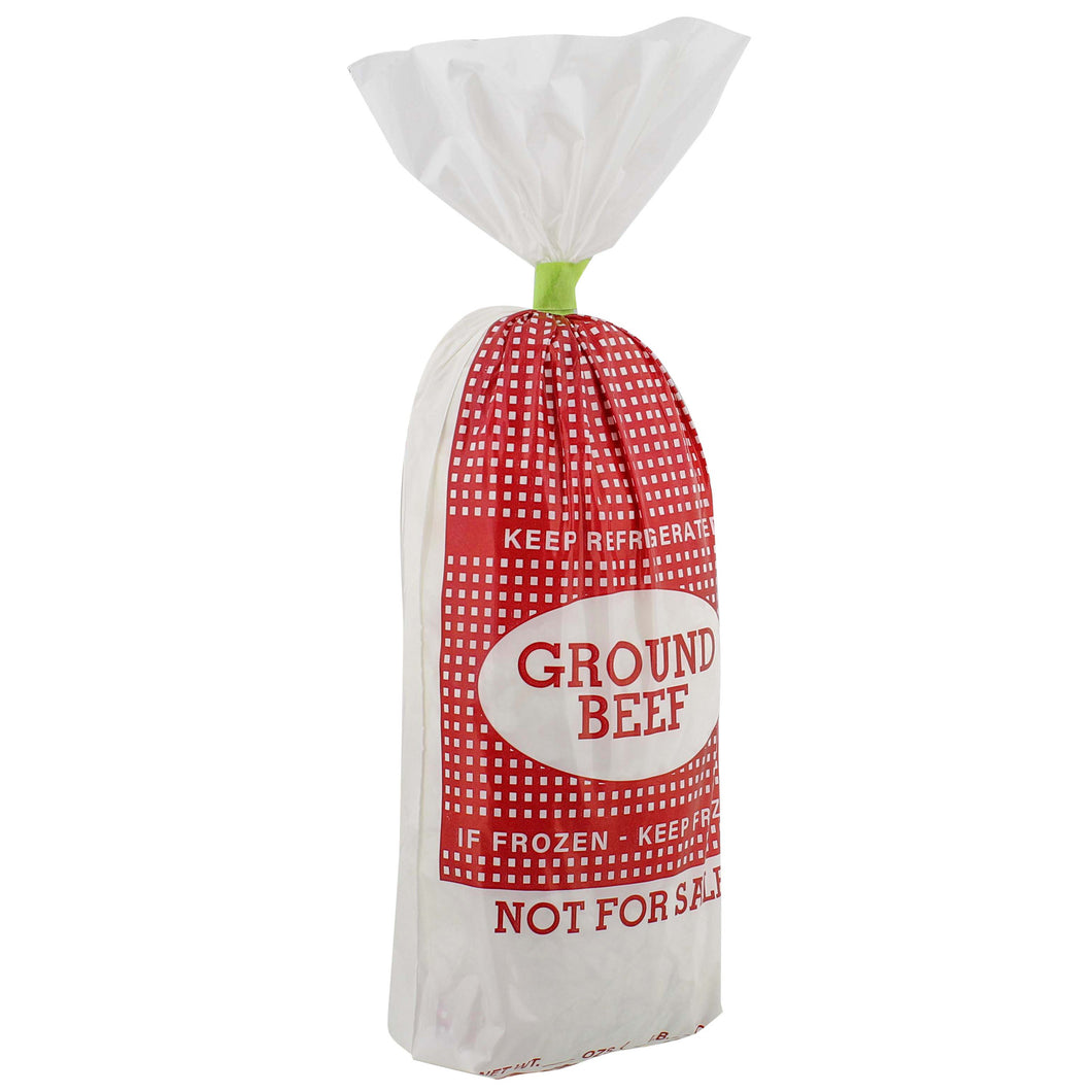 Ground Hamburger Bags 1lb Red Ground Beef Processing Bags, 1000pk
