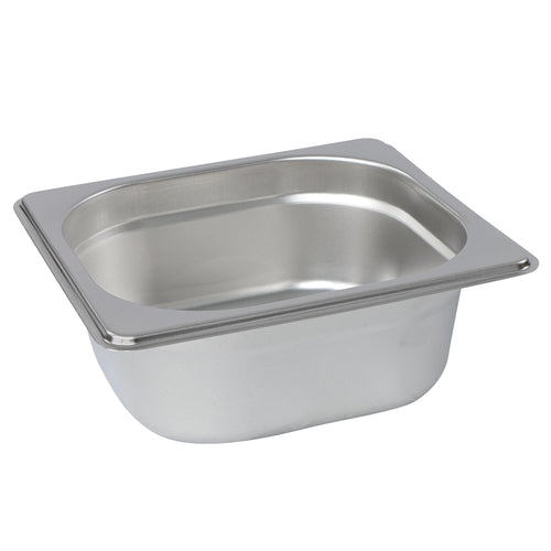 Stainless Steel Steam Pan 1/6 Size Hotel Table Pans 2.5in Deep Tray 1pk